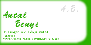 antal benyi business card