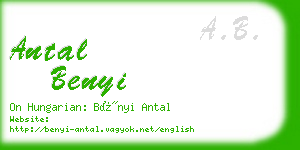 antal benyi business card